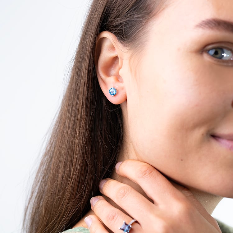 Goldene Martini-Ohrringe mit Topasen Remie 147466