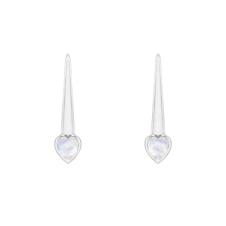 Hängeohrringe mit Mondstein in Herzform Levy 144774