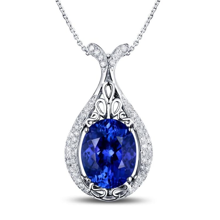 Anhänger mit Tansanit und Diamanten Fredie