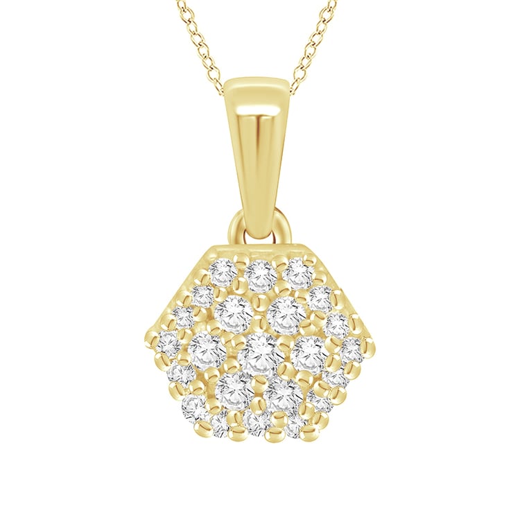 Anhänger in Hexagonform mit Lab Grown Diamanten Aliki 93093