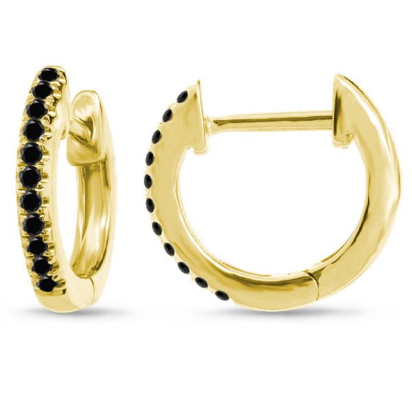 Creolen mit schwarzen Diamanten Gomati 28650