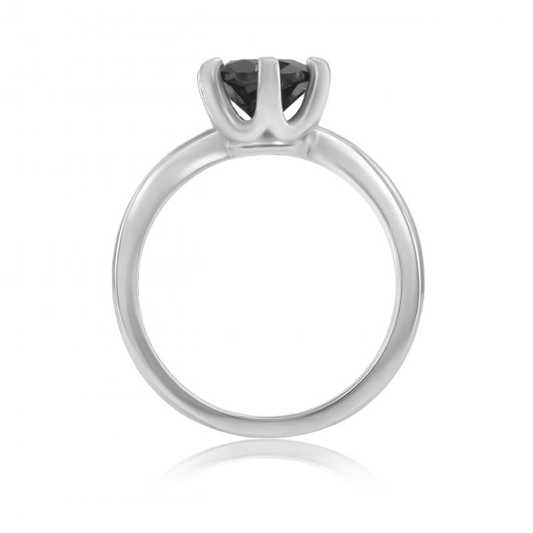 Mystischer Verlobungsring mit schwarzem Diamant 1ct Mukti 18888