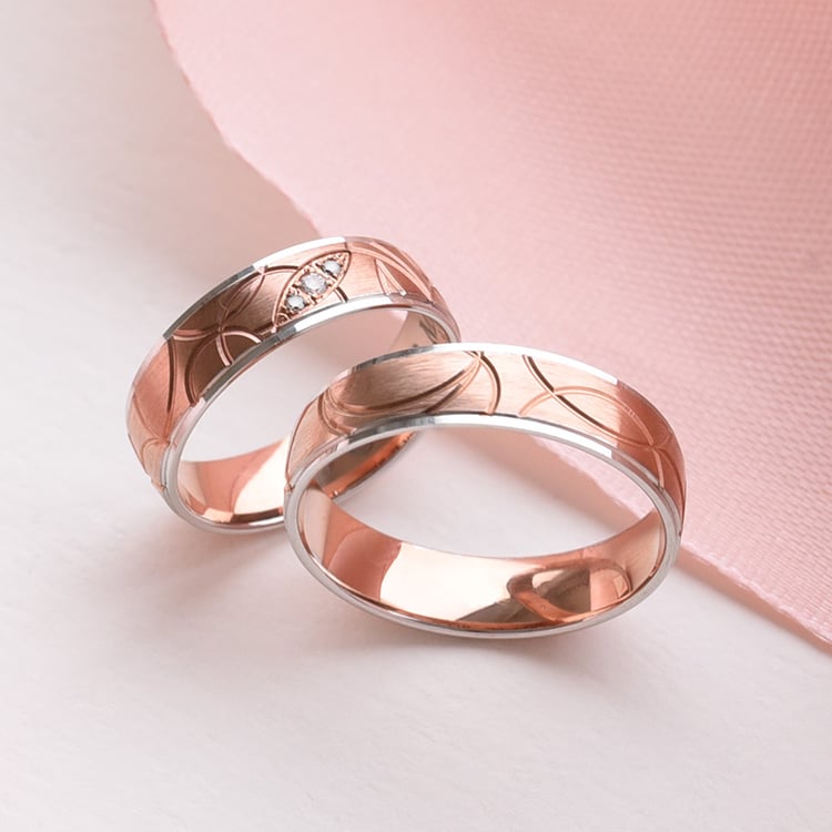 Unikate Eheringe aus Gold mit Diamanten Ivan 76792