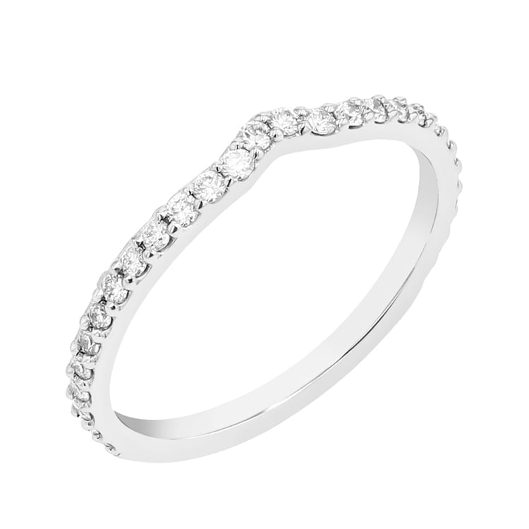 Eternity-Ring mit Lab Grown Diamanten und ein flacher Ring als Eheringe Venturelli 100131