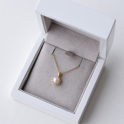 Schmuckset mit Perlen und Diamanten Kamila