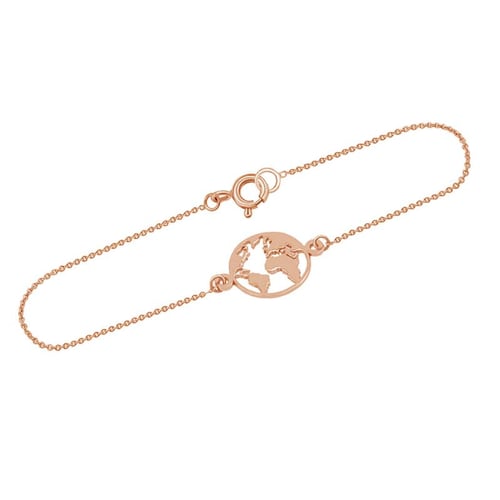 Minimalistisches Armband mit Weltkarte Earth