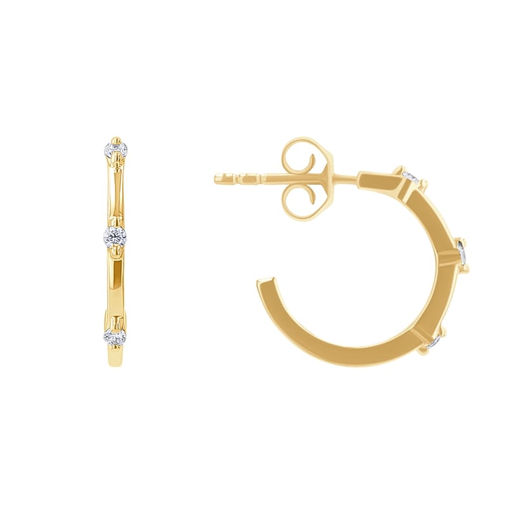 Runde Ohrringe mit Diamanten Ramila