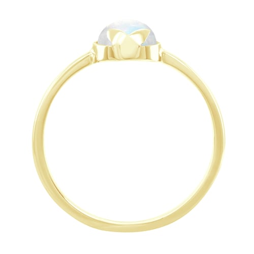 Goldener Ring mit Cabochon Mondstein Yana