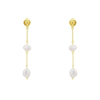 Silberne Hängeohrringe mit Perlen Klara