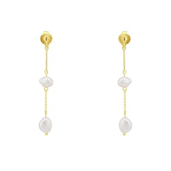 Silberne Hängeohrringe mit Perlen Klara