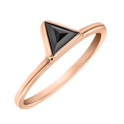 Goldring mit schwarzem Diamant Daslis
