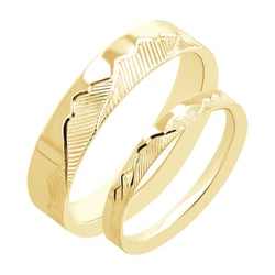 Eheringe mit der Gravur von Bergmotiven Safa