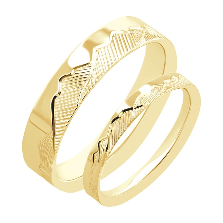 Eheringe mit der Gravur von Bergmotiven Safa 116391