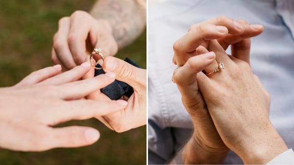 Etikette der Verlobungsringe