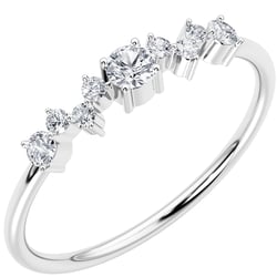 Cluster Ring mit funkelnden Diamanten Percy