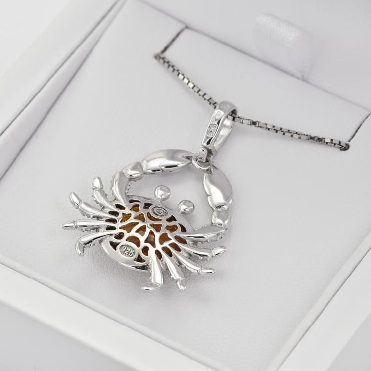 Krabbenform mit Bernstein 26470