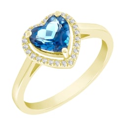 Goldring mit Topas in Hertform und Diamanten Connelly