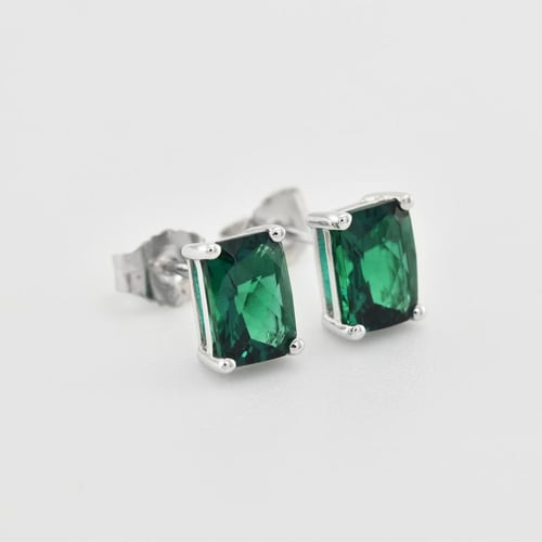 Goldene Ohrringe mit Emerald Smaragden Handan