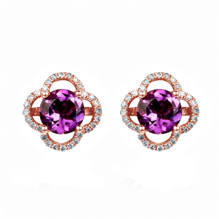 Ohrringe mit Amethysten