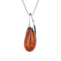 Silberanhänger mit Bernstein Mara