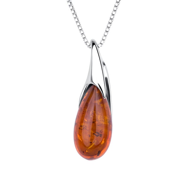 Silberanhänger mit Bernstein Mara