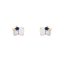 Goldene Clusterohrringe im minimalistischen Stil Leatrice