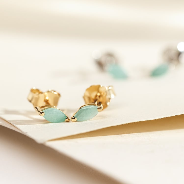 Minimalistische Ohrringe mit Smaragden 158415