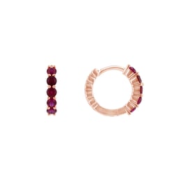 Ringohrringe mit Rubinen Patton