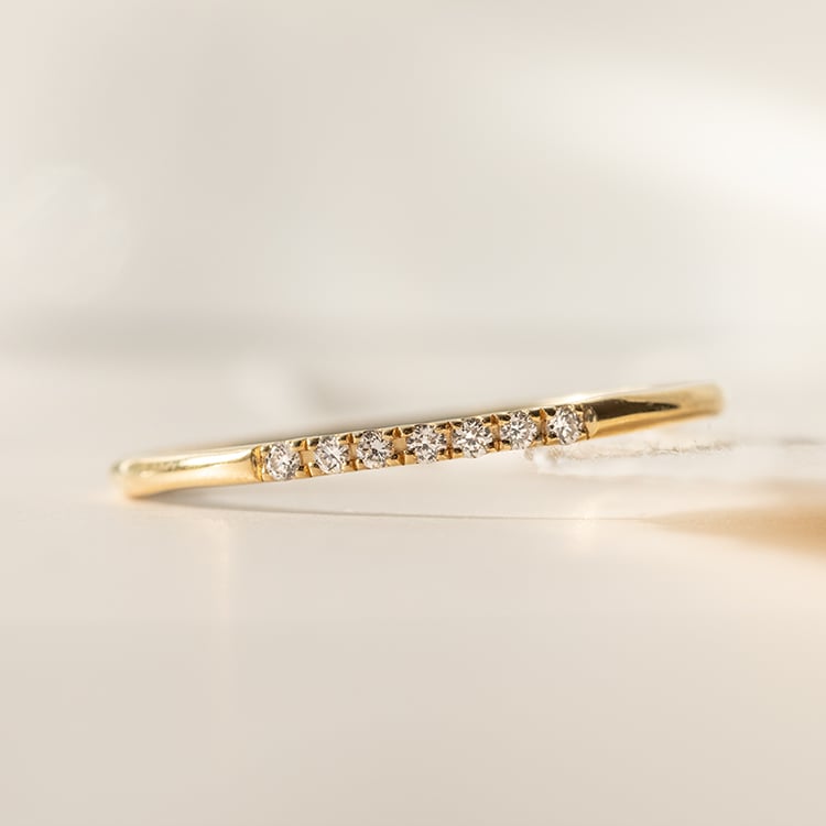 Silberner Ring mit einer Reihe Lab Grown Diamanten Persis 138929