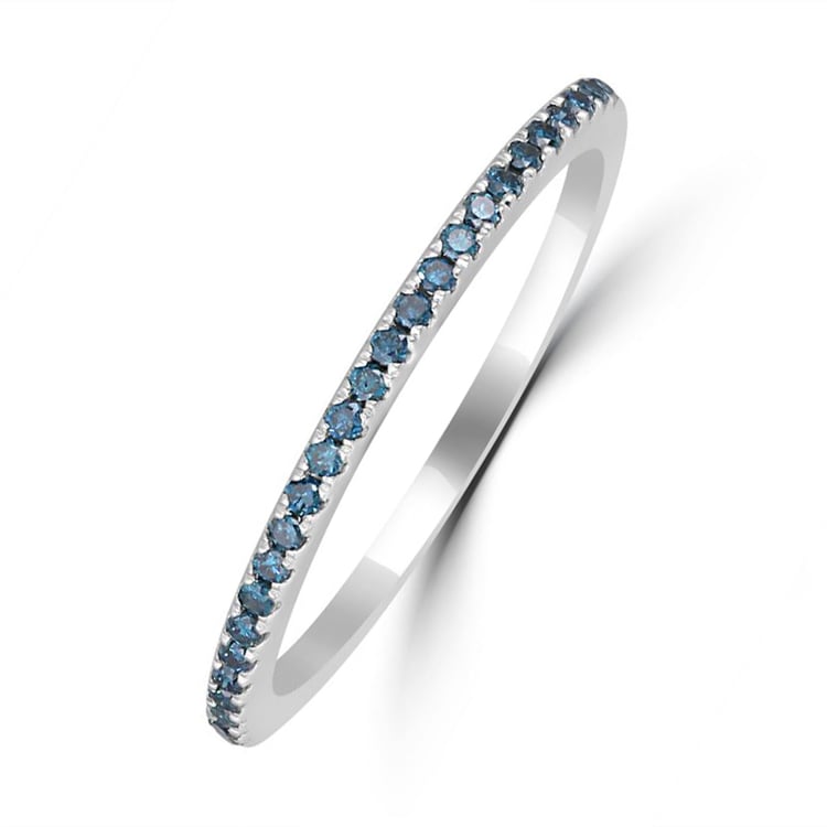 Memoryring mit blauen Diamanten und Herrenring Oana 30721