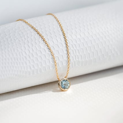 Silberkette mit Aquamarin Jonie