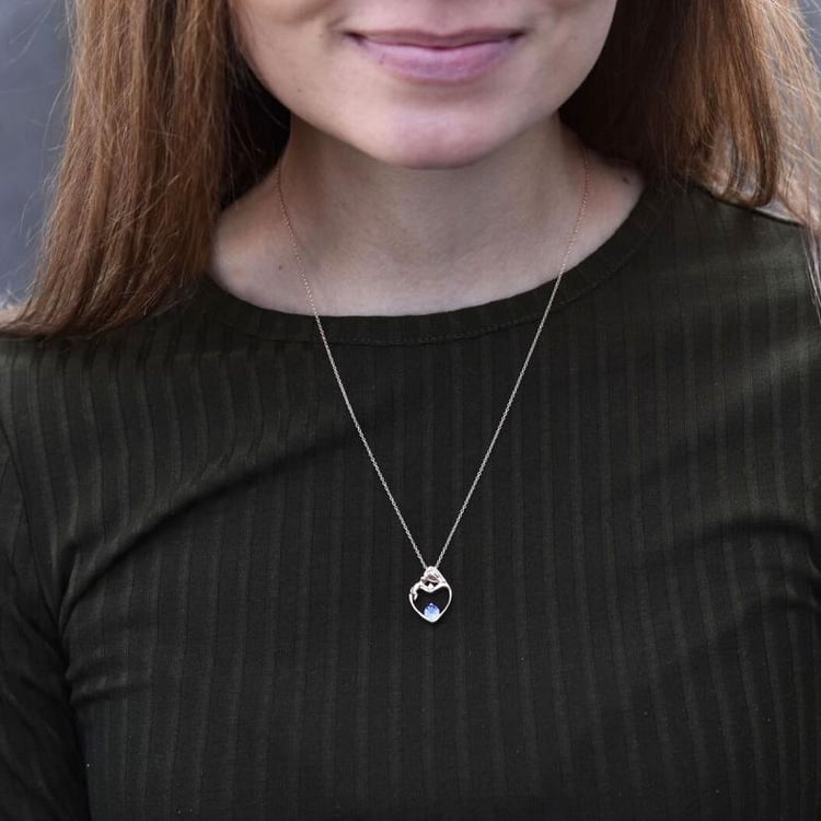 Anhänger Mutter und Kind mit Tansanit und Diamant Ella 42449