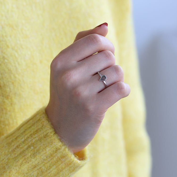 Ring mit Salt and Pepper Diamant Caritta 58307