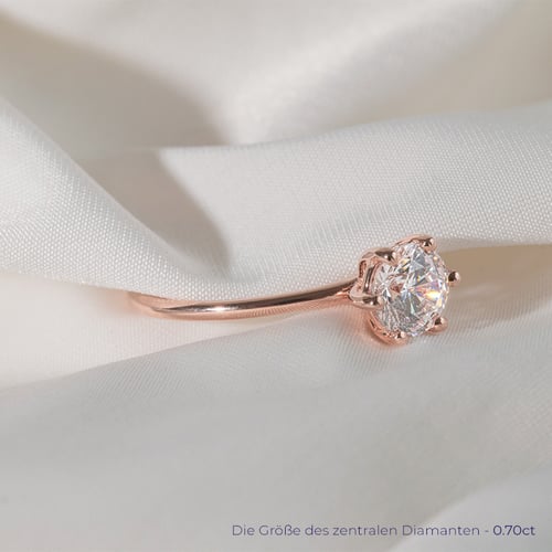 Verlobungsring mit einem Diamanten Birdie