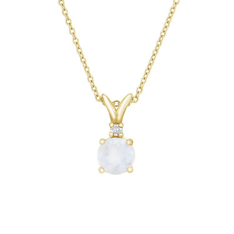 Anhänger aus Gold mit Mondstein und Diamant Timotei 79715