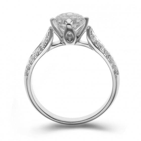 Platinring mit Diamant 8731