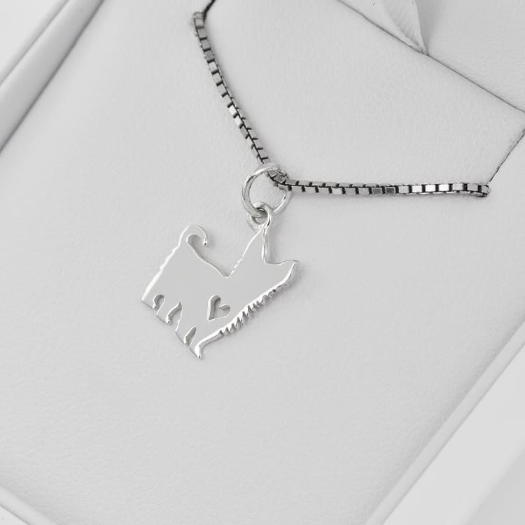 Anhänger in Silber mit Hundemotiv Yorkshire 30345