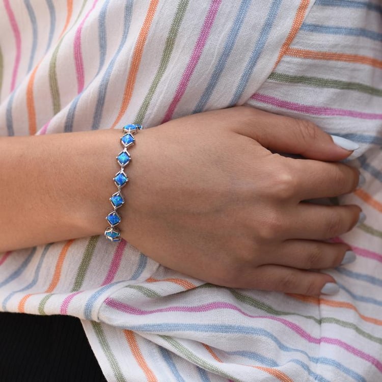 Bezauberndes Silberarmband mit Opalen Dialy 21019