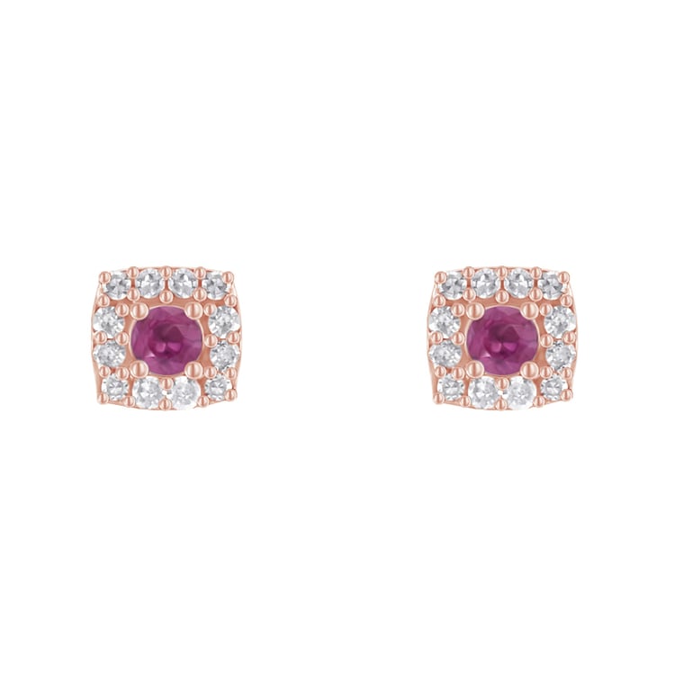 Ohrstecker mit Saphiren im Halo-Stil Sukie 106664