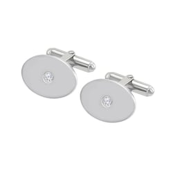 Silber-Manschettenknöpfe mit Diamanten Obert