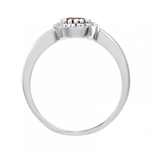 Verlobungsring mit Rubin und Diamanten Tafne