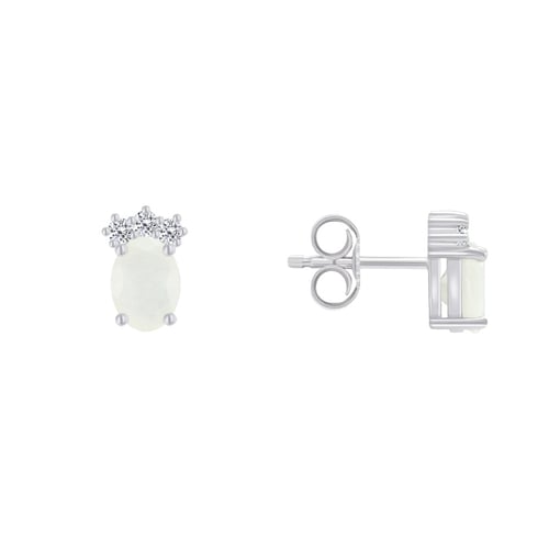 Ohrringe in Silber mit Topas und Mondstein Perkin