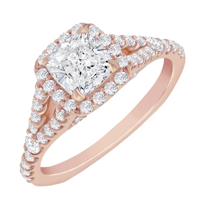 Goldener Verlobungsring mit Diamanten 60842