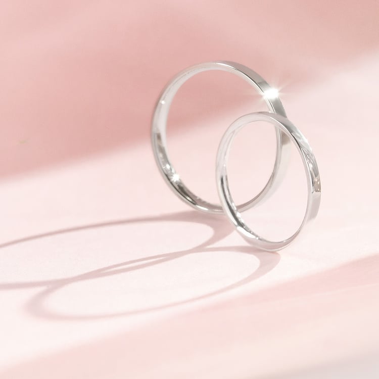 Flache Eheringe aus Platin 157893