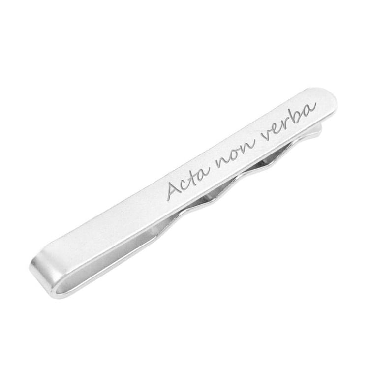 Silberne Krawatennadel mit personalisierter Gravur Draco