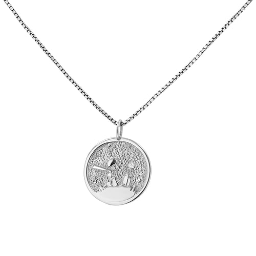 Anhänger mit atypischer Oberfläche und Diamant Kleiner Prinz