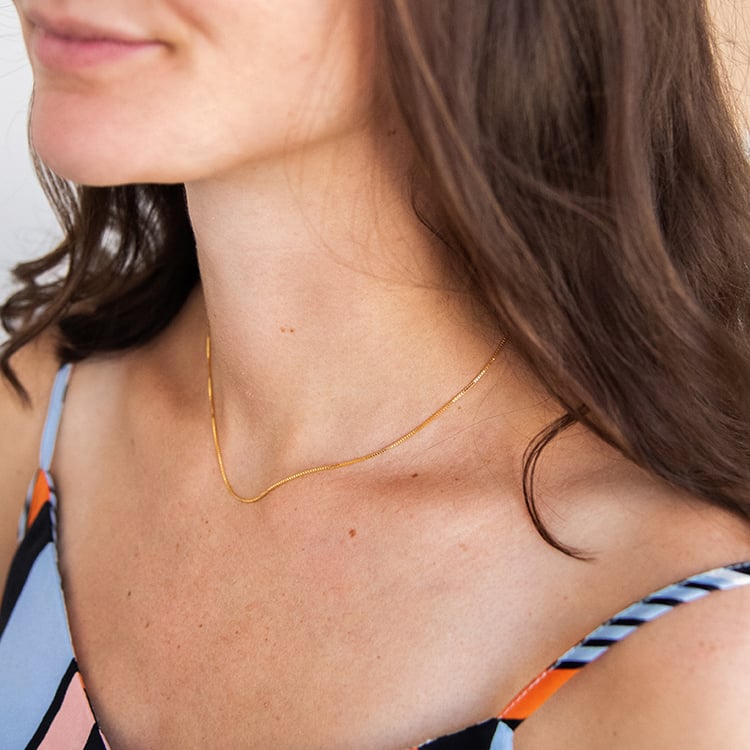 Venezia Halskette 40 cm aus vergoldetem Silber 107577