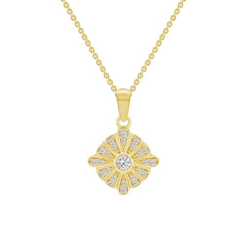 Goldenes Schmuckset mit Diamanten in Gold Calandre