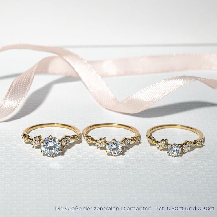 Romantischer Verlobungsring mit Lab Grown Diamanten Therese 126711