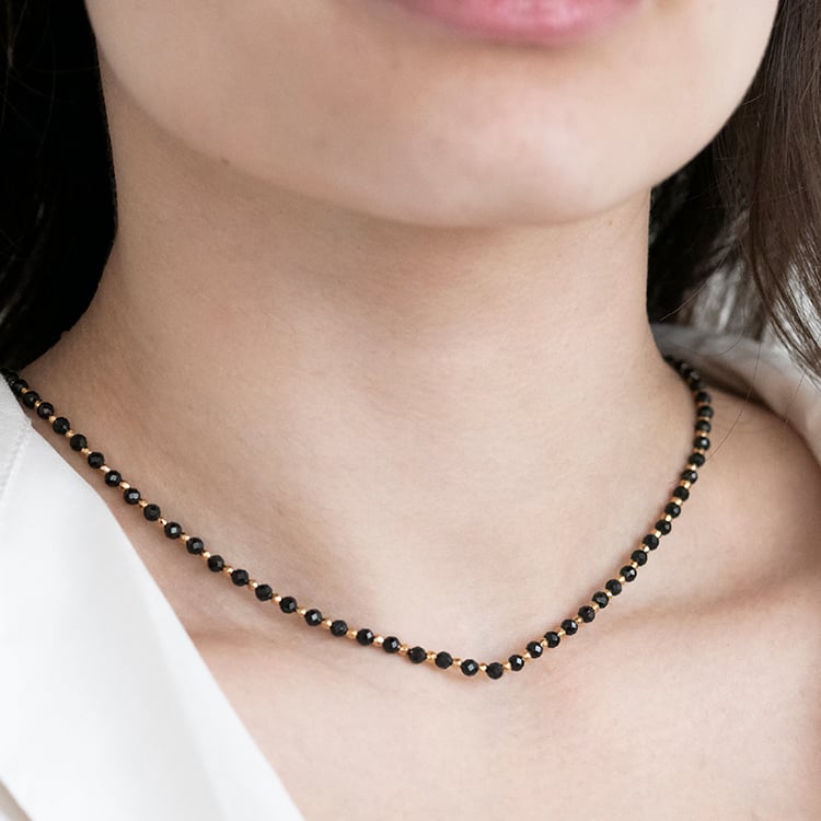 Vergoldete Kette aus Silber mit Spinell-Perlen Molly 115665